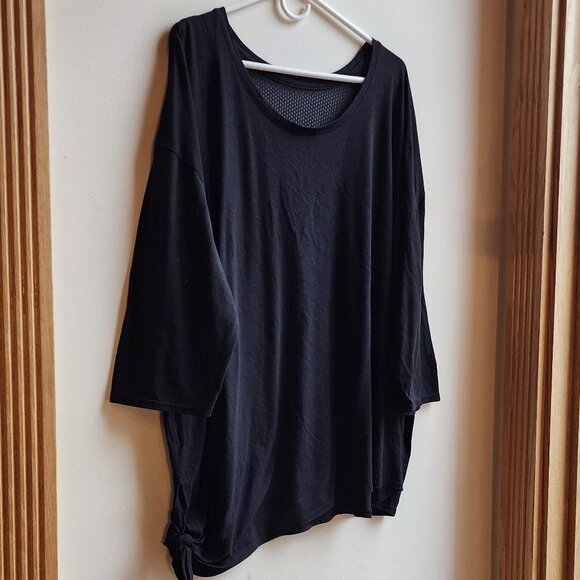 Target Black Side Knot Mesh Back Short Sleeve Jersey Size 3X - Picture 4 of 14